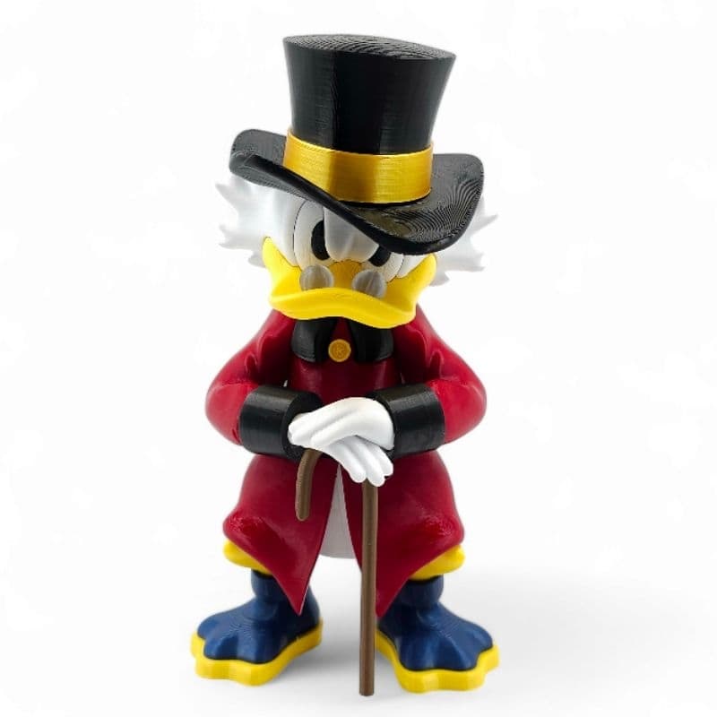 Tio Patinhas Malvadão: Tio Patinhas Posturado e Elegante 18cm - Action Figure Colecionável