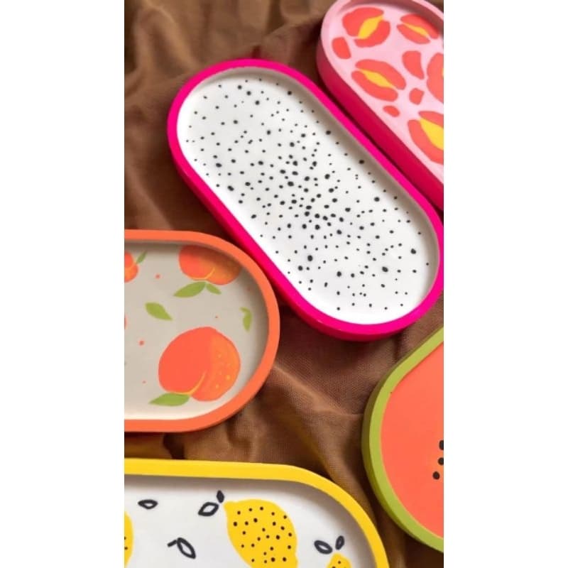 Bandeja decorativa pitaya Artesanal