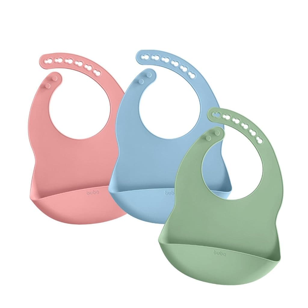 Babador, Bowl, Jogo Americano, Pratinho ou talheres Bebê - Silicone - BPA Free - Buba