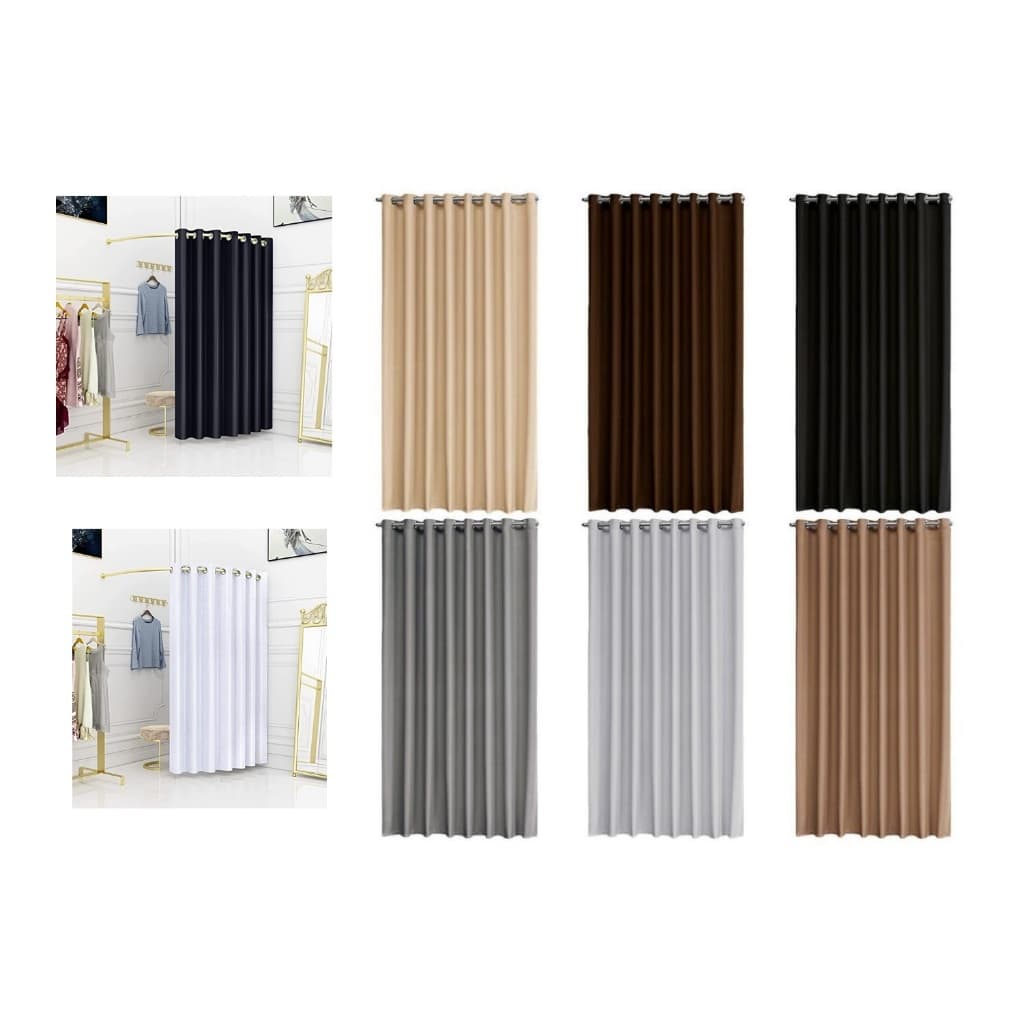 cortina para provador trocador de loja blackout 100% aba unica alt 2,80 x 3,00 larg.