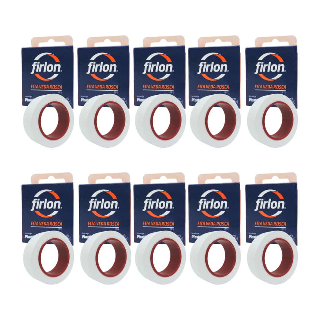 Kit 10 Fita Veda Rosca Para Torneiras e Hidráulica Geral 12mm x 10m