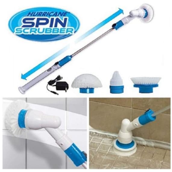 Esfregão Escova De Limpeza Vassoura Elétrica Recarregável Sem Fio Mop Spin scrubber cozinha Banheiro