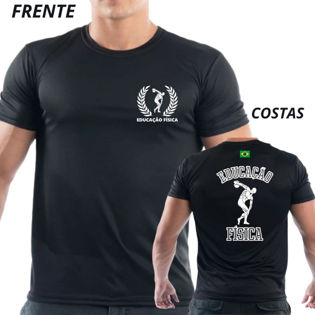 Camiseta Uniformes Curso Faculdade Curso Aluno Educação Física Dry Fit Com Proteção Solar UV50+ Ref02