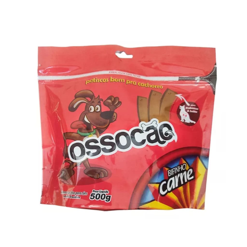Bifinho Petisco Para Cachorros Sabor Carne Ossocão 500g Unidade