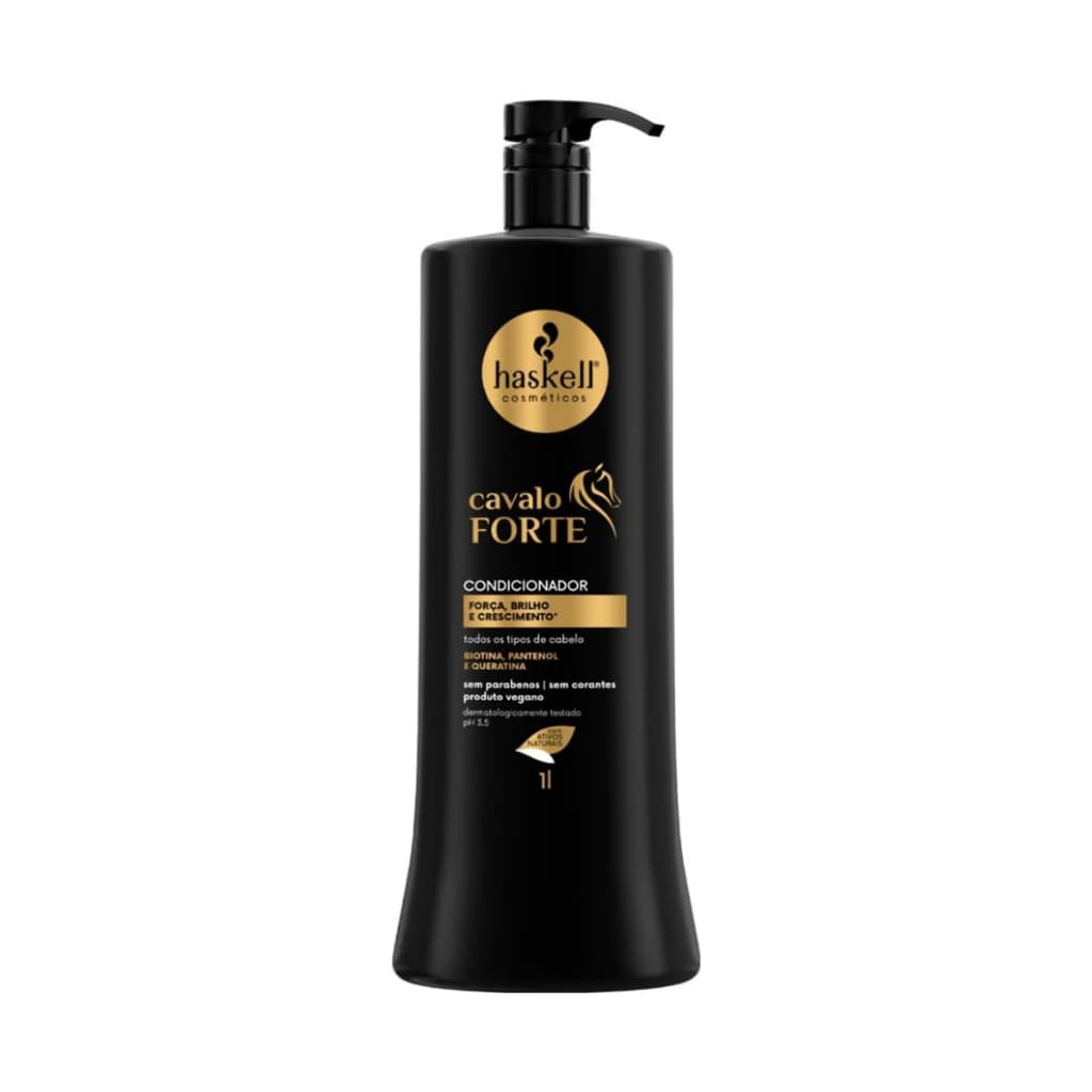 Condicionador Cavalo Forte, Haskell, 1L Tratamento Capilar Cuidados com Cabelo Fios Mulher Feminino Reconstrução Brilho