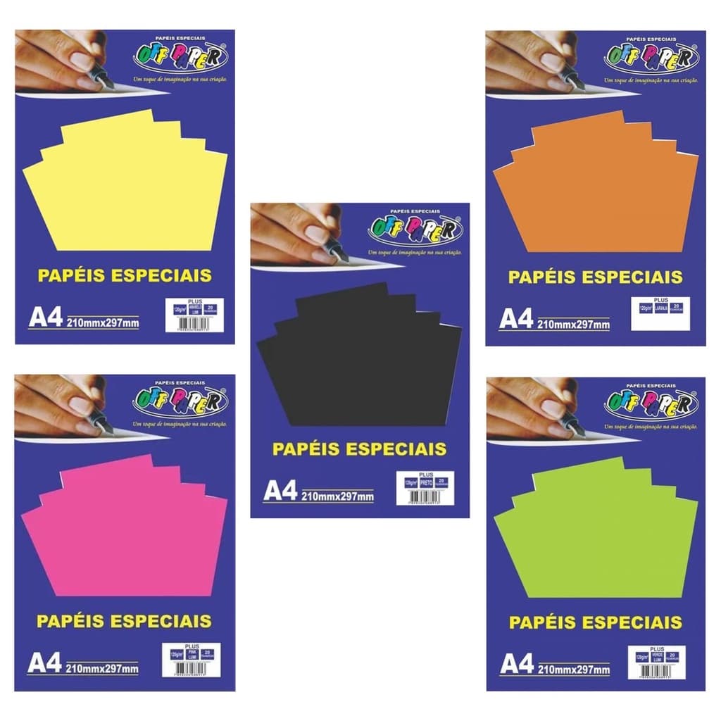 Papel Especial Plus A4 OFF Paper 180g - Pacote com 20 folhas