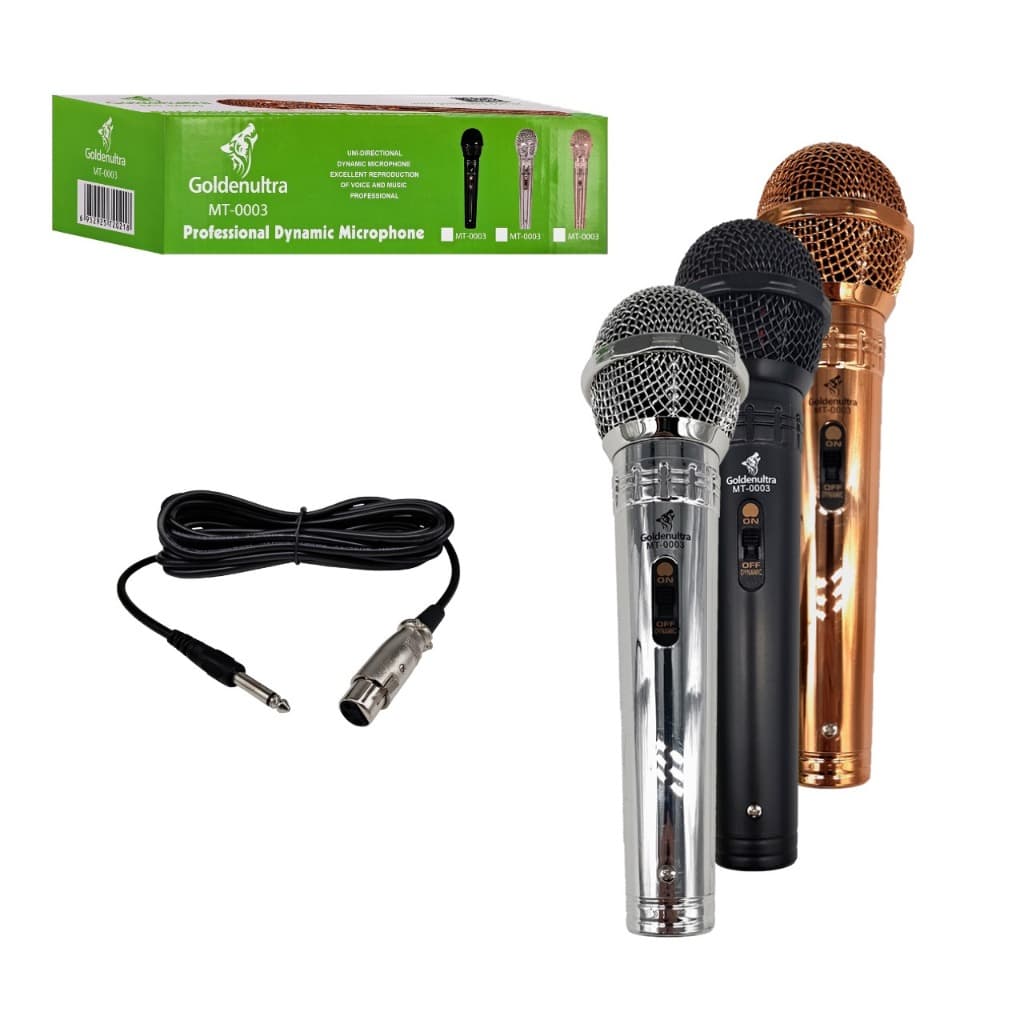 Microfone Dinâmico Com Fio Goldenultra