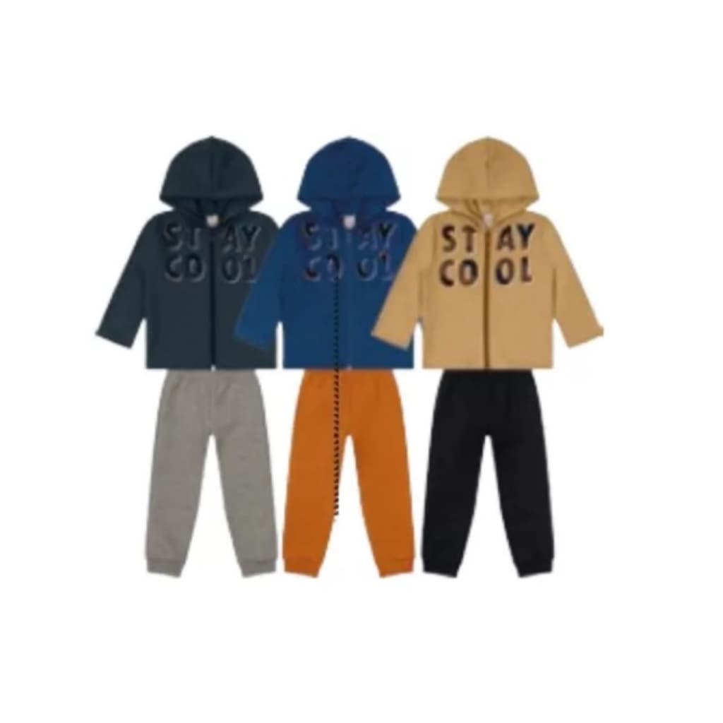 Conjunto Em Moleton Infantil Menino 54927 Brandili