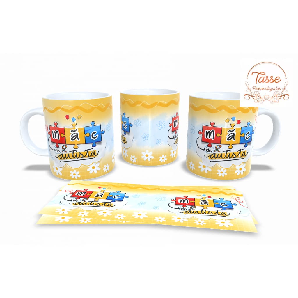 Caneca Personalizada Super Mãe de Autista Feliz Dia das Mães Te Amo Presente Aniversario Festa HD 42