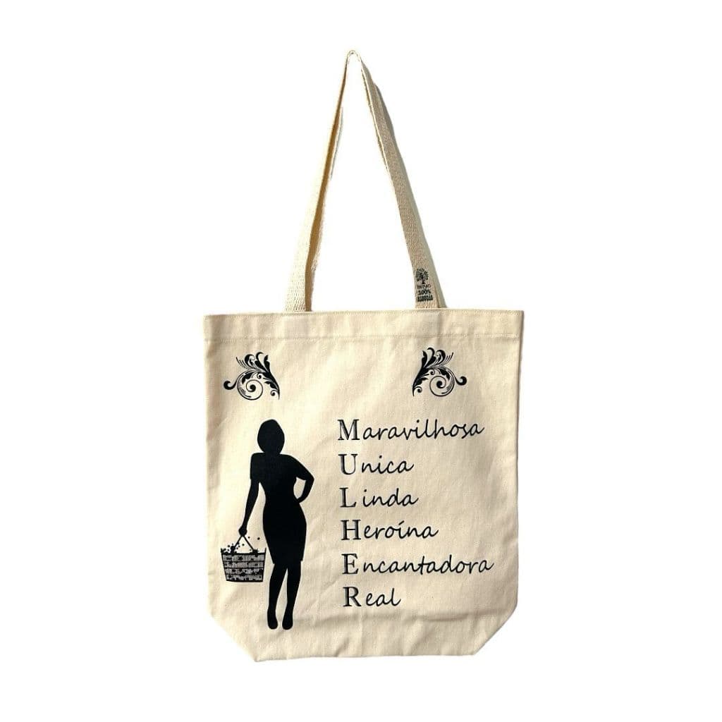 Bolsa Ecobag Desenho Mulher Algodão Cru Sacola bolsa 35x40 Qualidade Pronta Entrega
