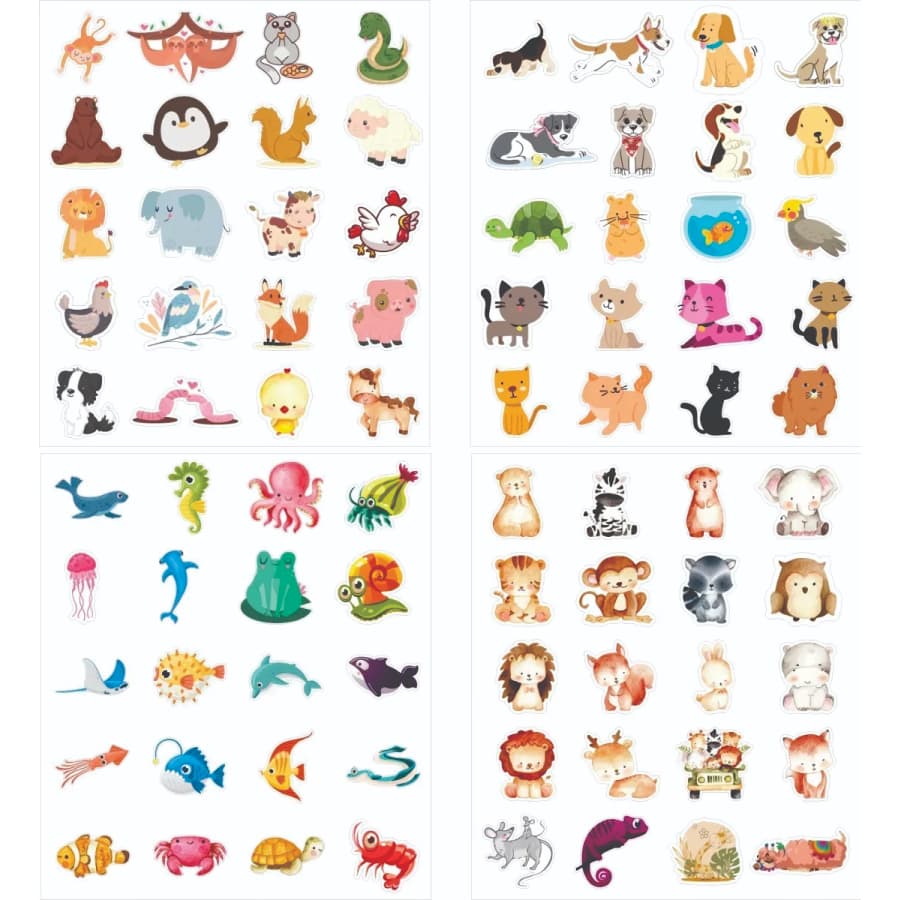 80 Adesivo Para Scrapbook Agenda Planner Animais