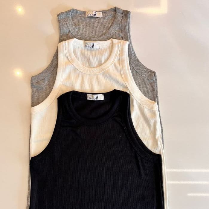 Kit 3 Regata Feminina Zarah B谩sica Algod茫o Canelado Ribana Ver茫o Cores Sortidas
