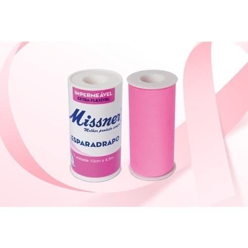 Esparadrapo Impermeável Rosa 10cm x 4,5m - Missner