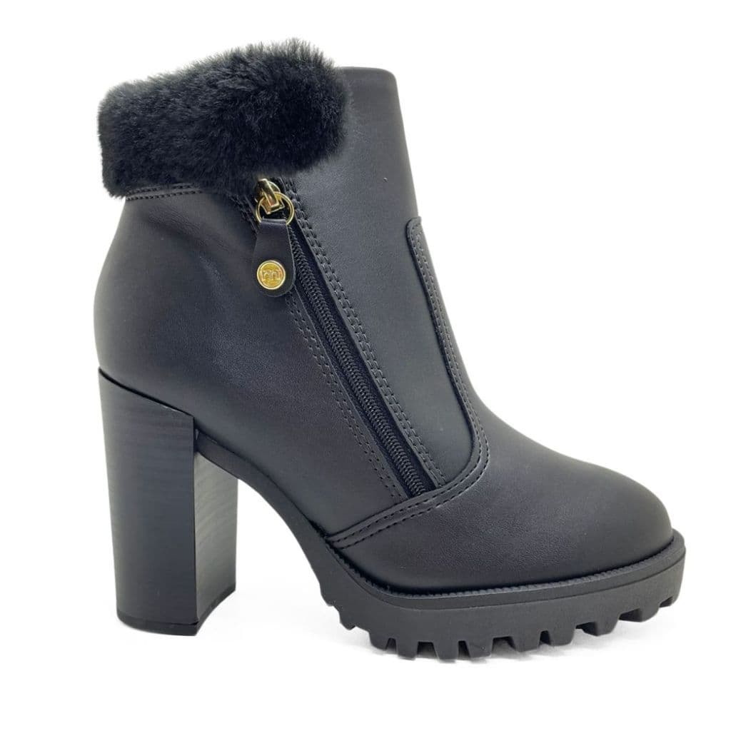 Bota Cano Curto Moleca Pelúcia Salto Tratorado 5325.121