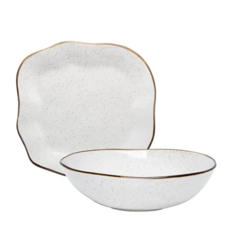 Travessa ou saladeira de porcelana Baixelas Para Servir Maresia Areia Oxford
