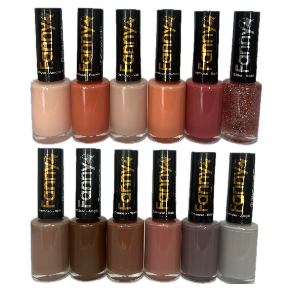 KIT ESMALTE FANNY EMPODERADAS 12 UNIDADES LANÇAMENTO