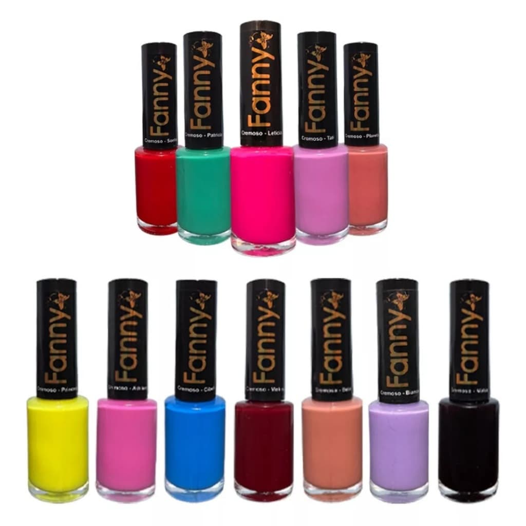 ESMALTE FANNY 9ML CORES SORTIDAS SEM REPETIÇÃO 12 UNIDADES