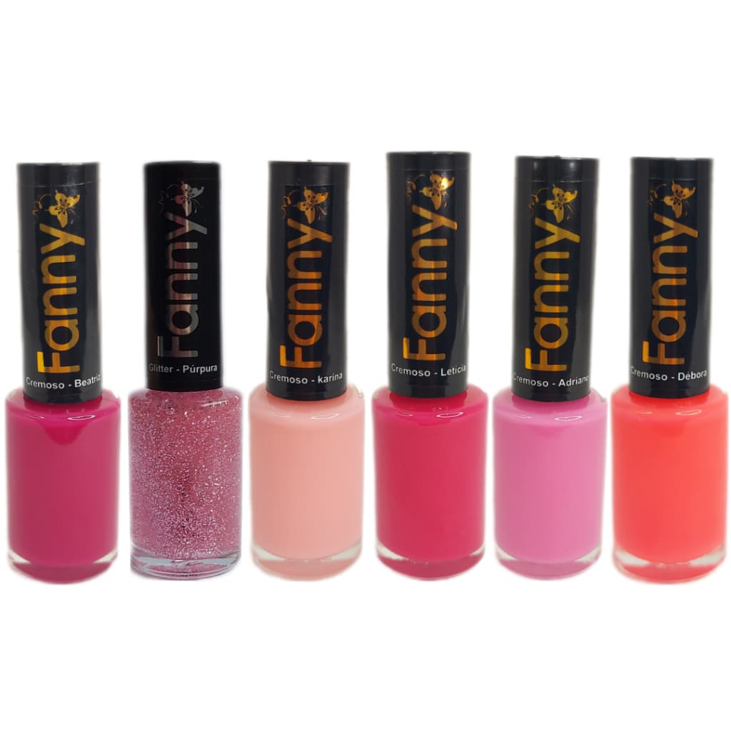 ESMALTE TONS DE ROSA - FANNY 6 UNIDADES SEM REPETIÇÃO