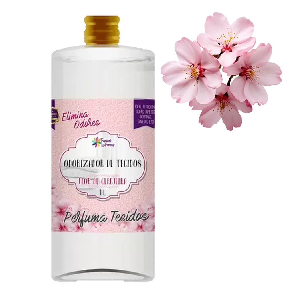 Refil 1 litro Agua Perfumada Flor de Cerejeira