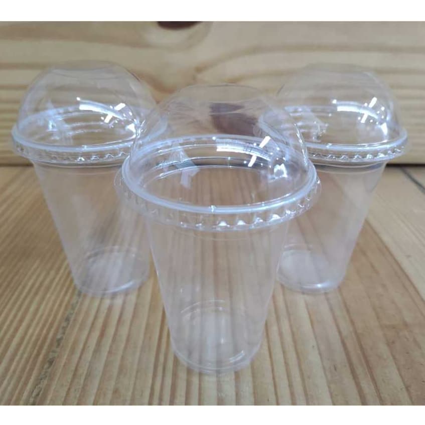 500 un Copos Plásticos 250 ml PP c/ Tampa Bolha Sem Furo PET Reforçada