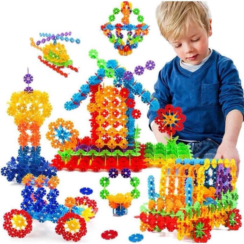 Blocos de Montar Discos de Montar Educativos e Pedagógicos Brinquedo Infantil 70 peças e 300 peças