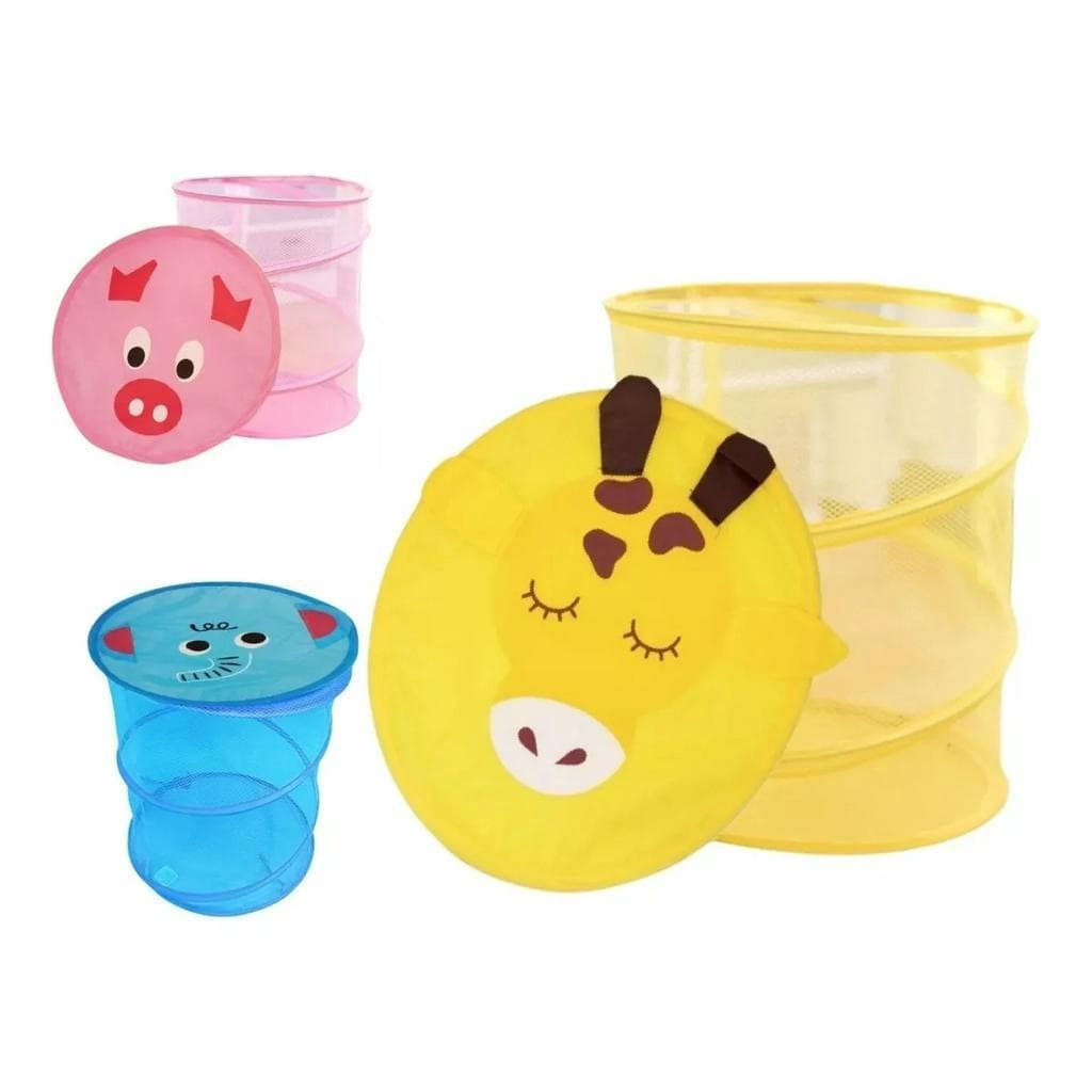 Cesto Organizador Roupas Brinquedos Dobrável Retrátil Infantil