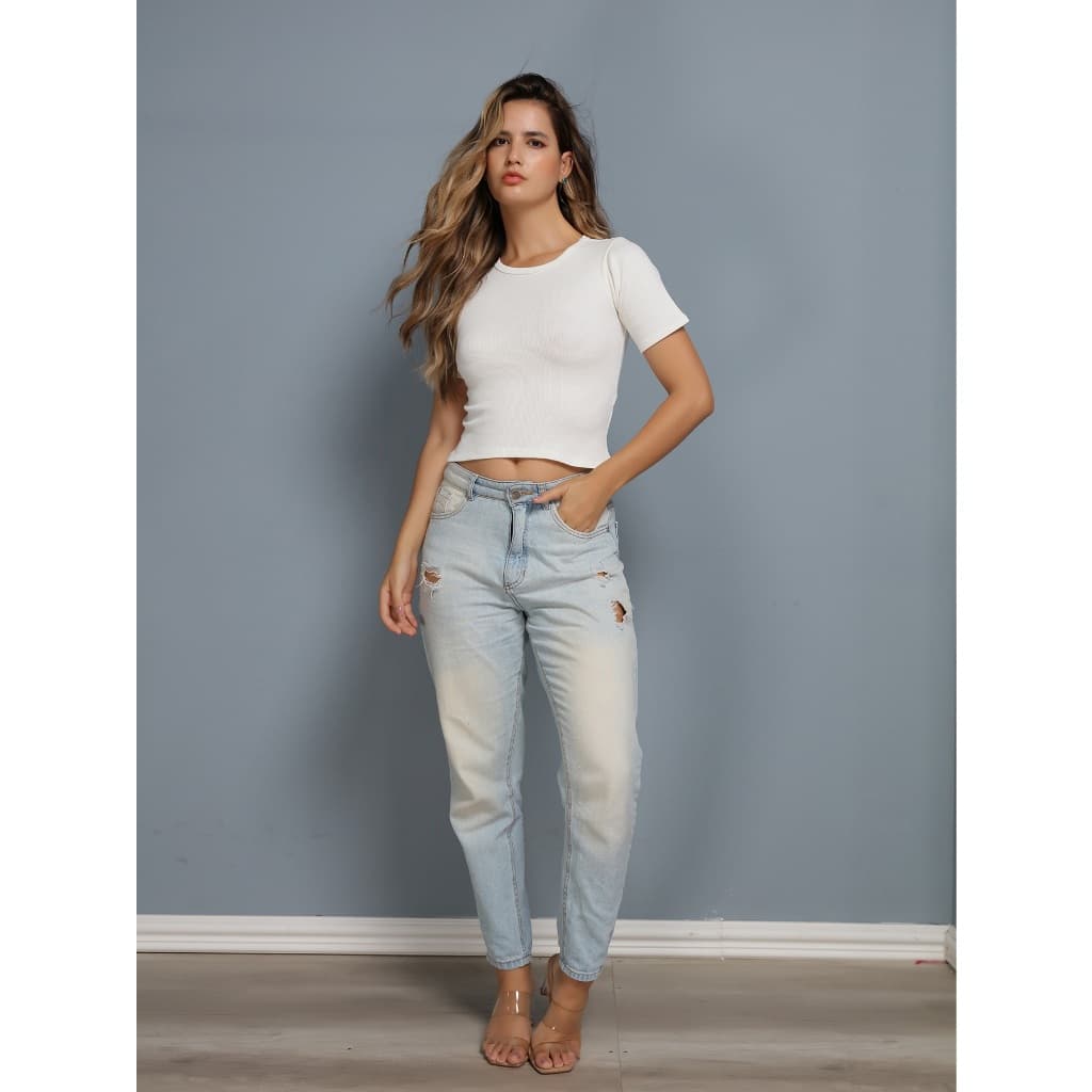 Cropped Blusa Feminina Ribana Basica Canelada Gola Basica Top Elastano