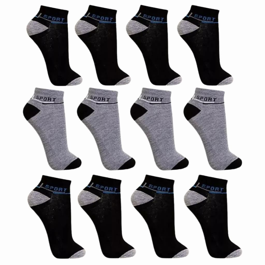Kit 12 Pares de Meias Soquete Cano Curto Masculina Feminina Unissex