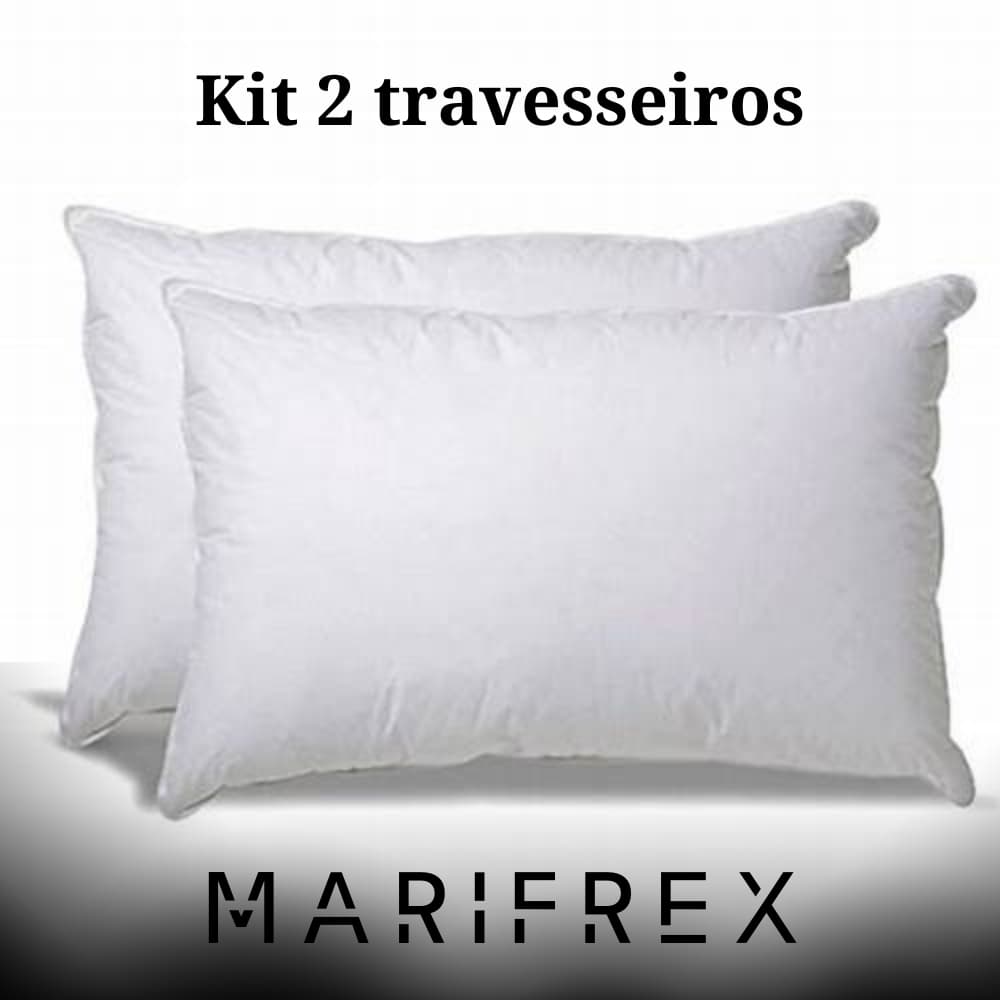 Kit Com 2 Travesseiro de SILICONE 65cm x 45cm