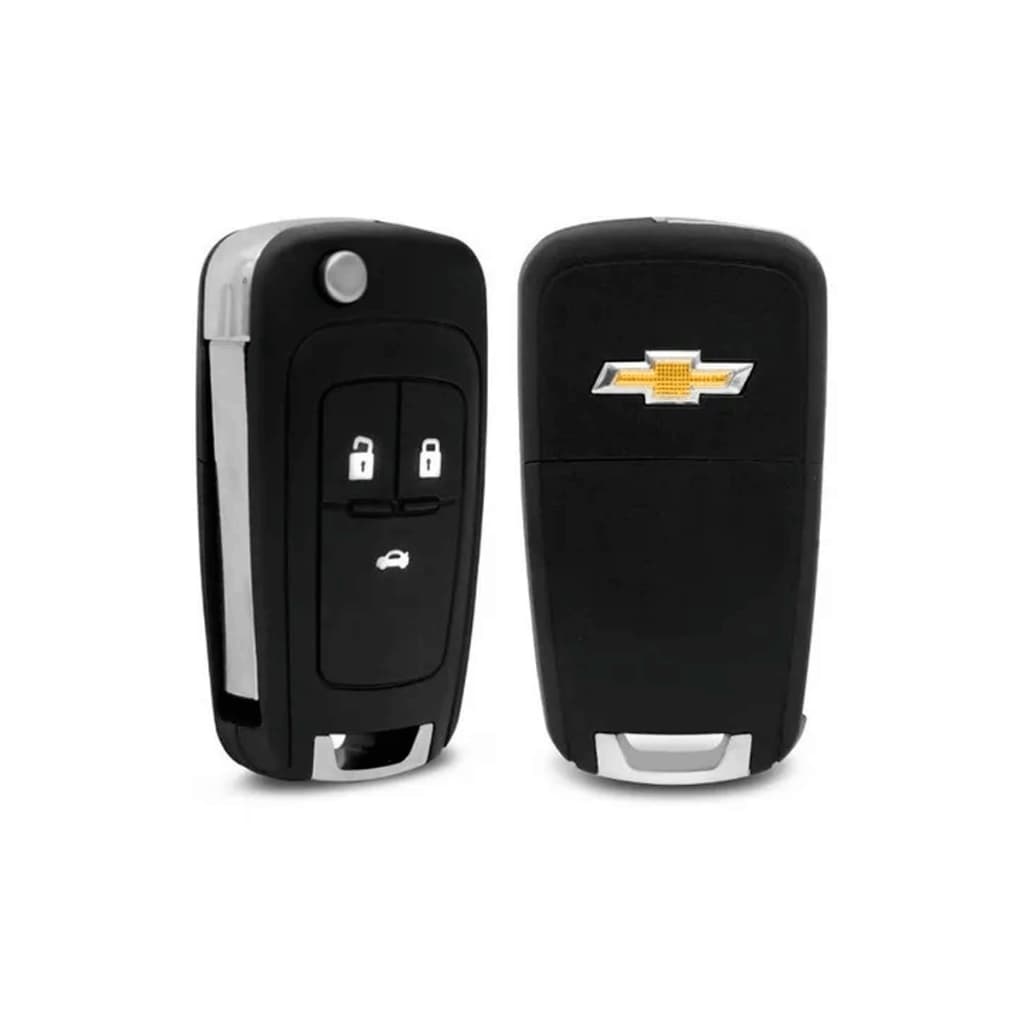 Chave capa carcaça Canivete Chevrolet 3 Botões GM Celta Onix Cruze Cobalt S10 Tracker Spin Prisma
