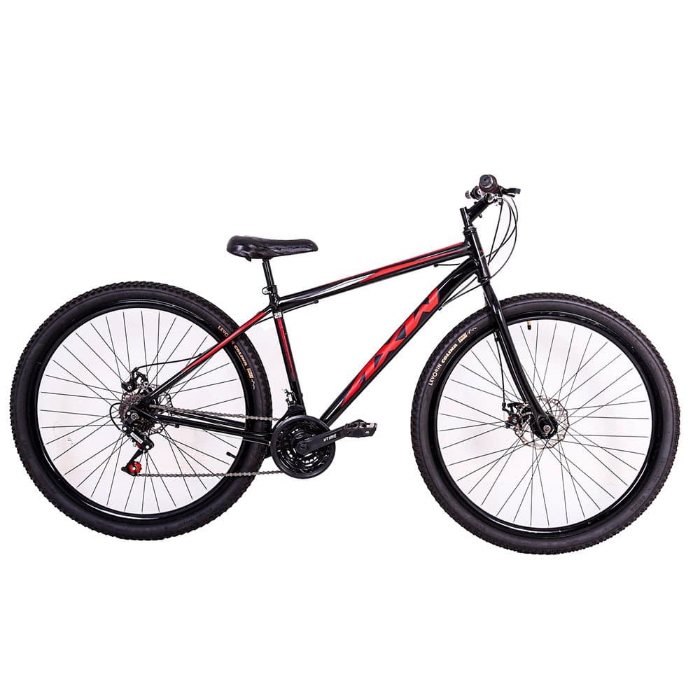 BICICLETA ARO 29 AXW AÇO CARBONO FREIO A DISCO 21 MARCHAS BIKE ADULTA