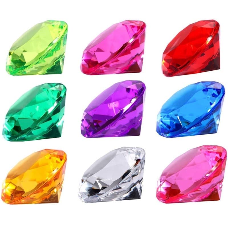 Pedra Do Poder Enfeite Diamante de Vidro Peso De Papel Joia