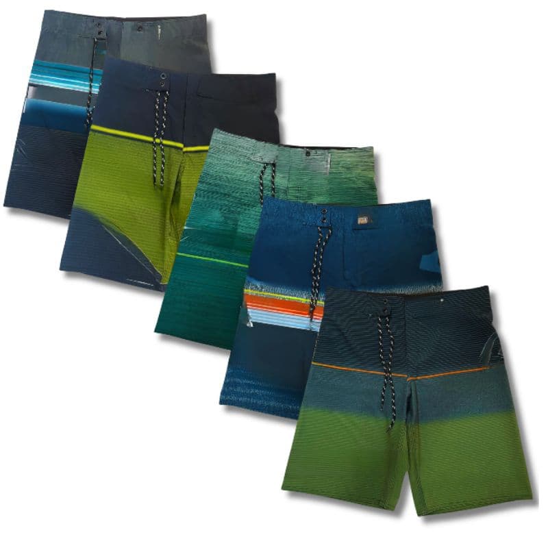 kit 5 bermudas elastano surf