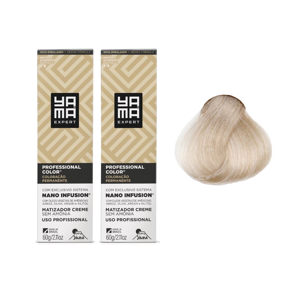 Kit C/2 Coloração Nano Infusion 12.89 Louro Ex Claro Pérola Yamá