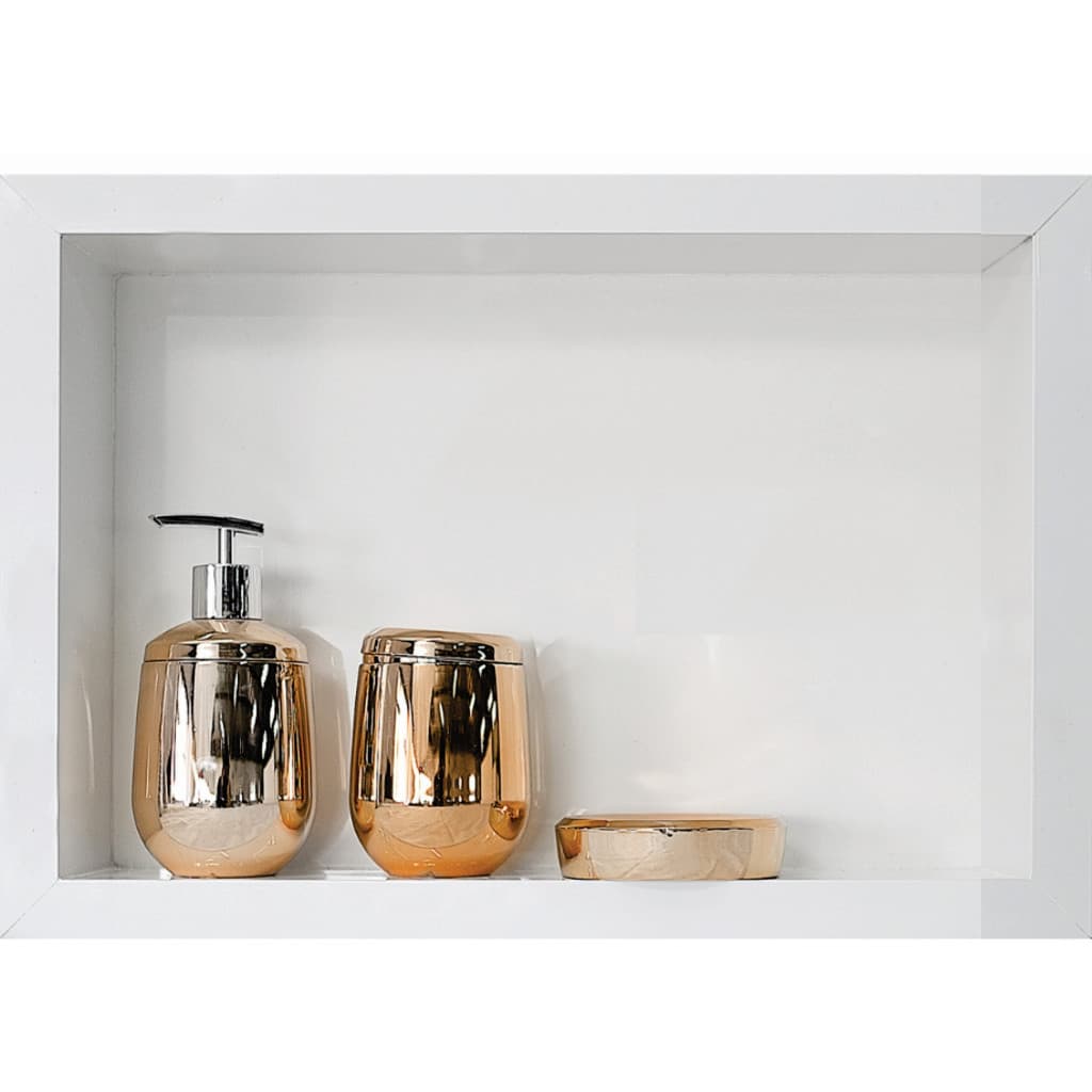 Nicho De Porcelanato Branco 40x30x10 O Único Que Não Empoça Água No Fundo