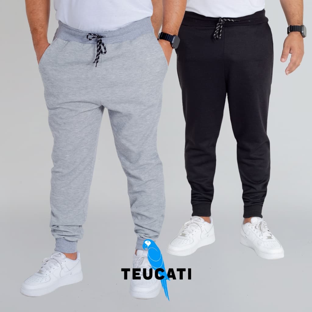 Kit 2 Calças Moletom Masculina Jogger