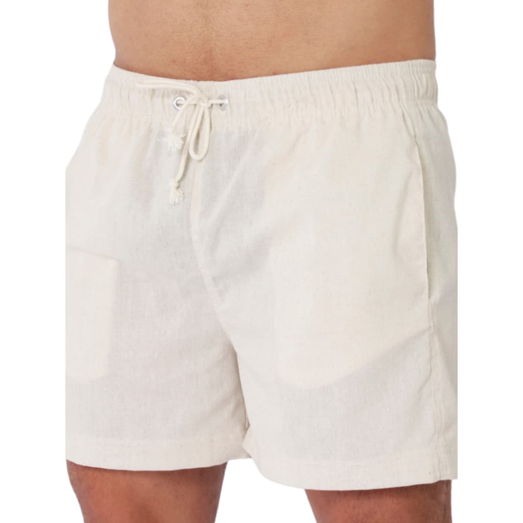 Shorts Header Linho Bermuda Masculina Colorido Praia