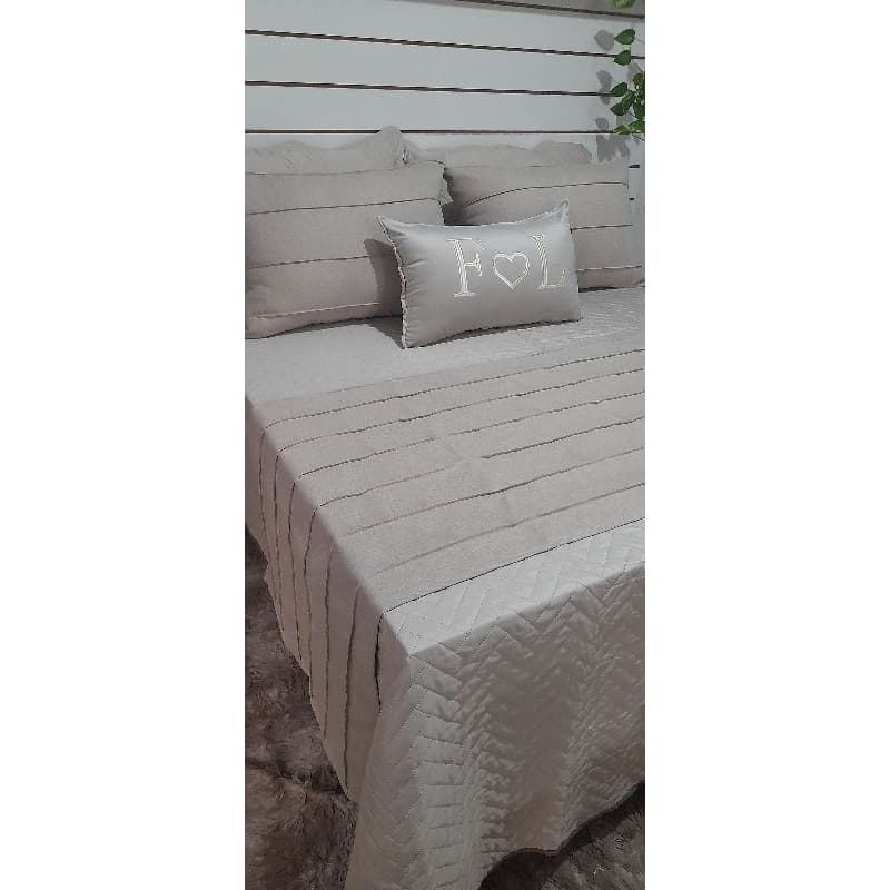 kit de peseira linho mais almofada super luxo