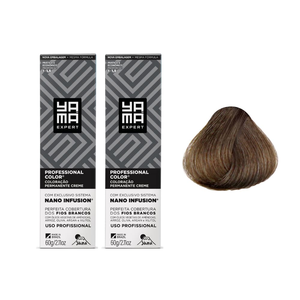Kit C/2 Coloração Nano 6.1 Louro Escuro Acinz Yamá