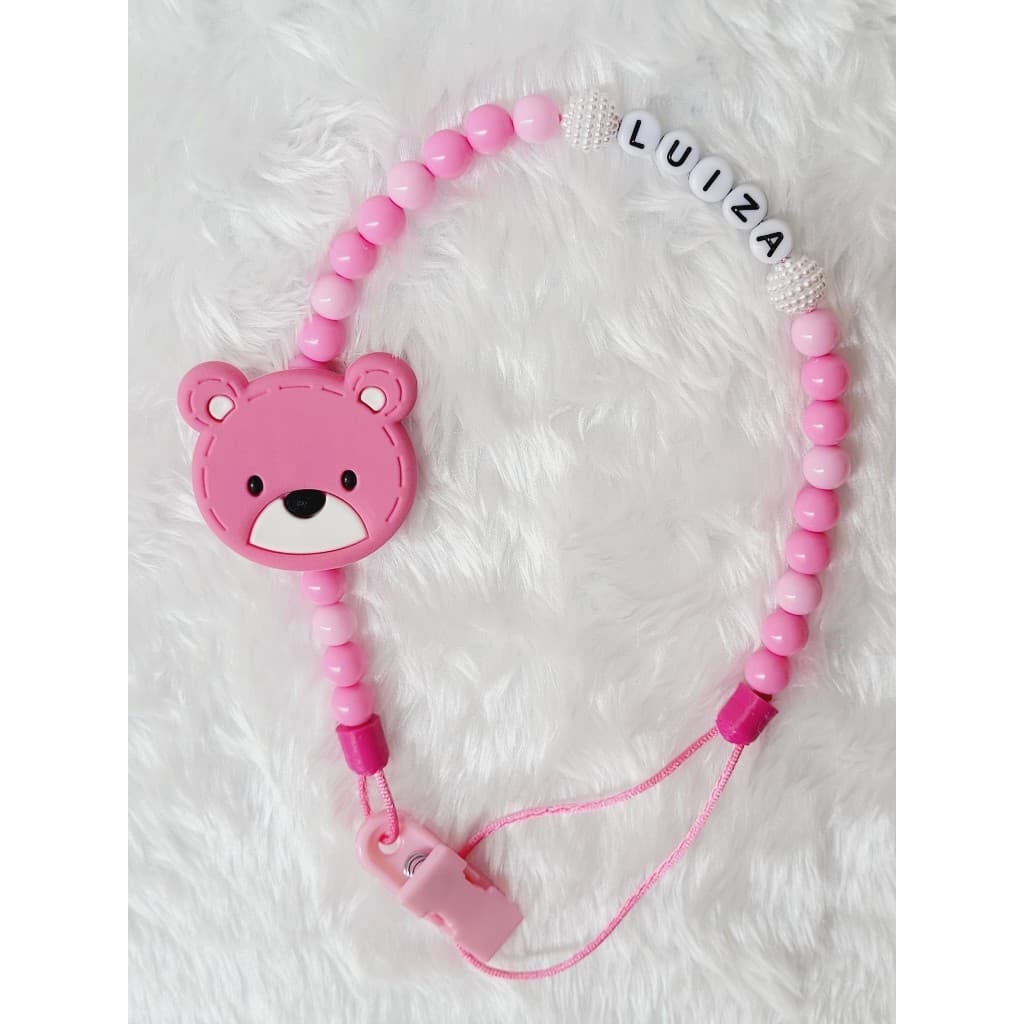 Prendedor de chupeta personalizado com o nome do bebÊ