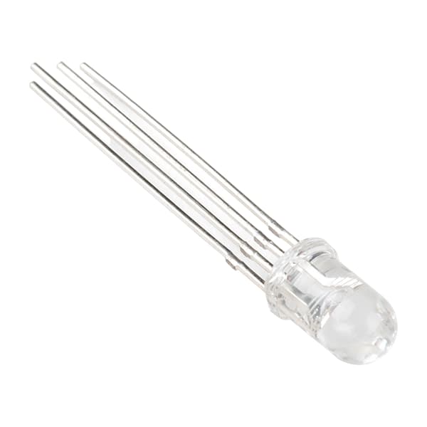 Led RGB Difuso 5mm 4 Term az/vd/vm Catodo Comum 5 Peças