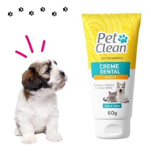 Creme Dental para Cachorro e Gato Pet Clean sabores variados
