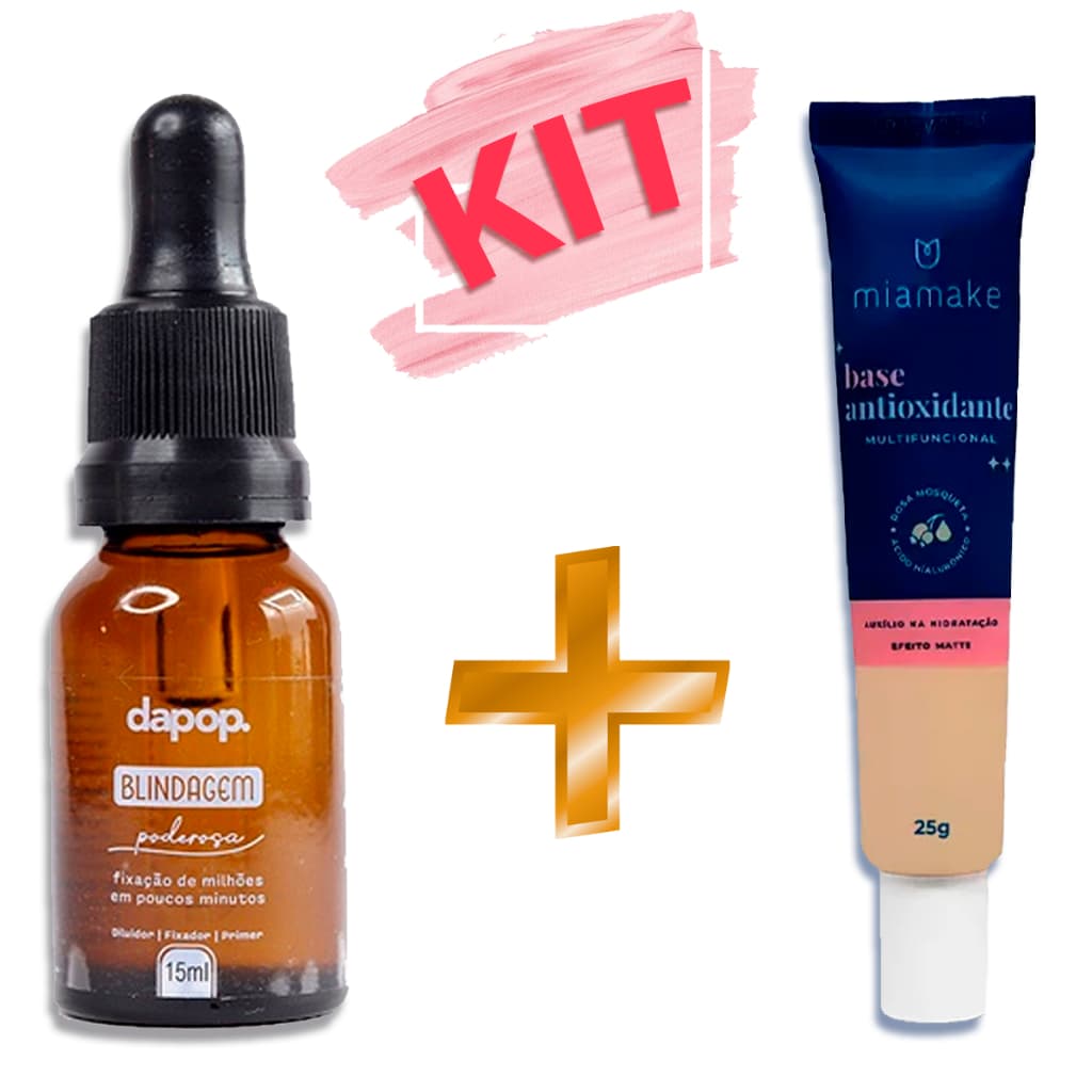 Kit Blindagem Poderosa Dapop e Base Antioxidante Mia Make