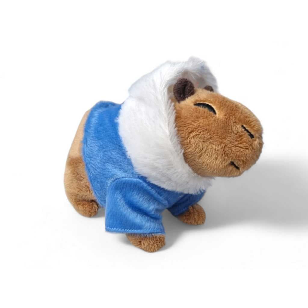 Brinquedos De Pelucia Capivara Filó C/ Capuz Inverno - Azul