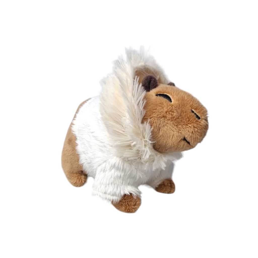 Brinquedos De Pelucia Capivara Filó C/ Capuz Inverno - Creme
