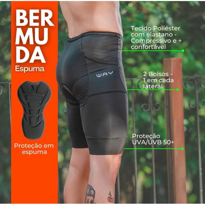 Bermuda de Ciclismo Way para Ciclismo, Mountai Bike MASCULINO