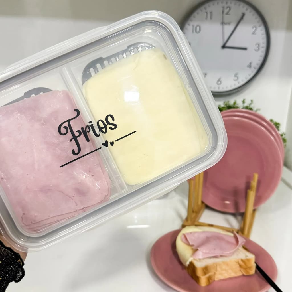 Organizador de frios duplo com escorredor - porta-frios - porta-queijo - geladeira