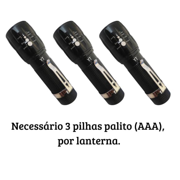 Lanterna Led Com Zoom   3 Modos para Acampamentos/Esportes