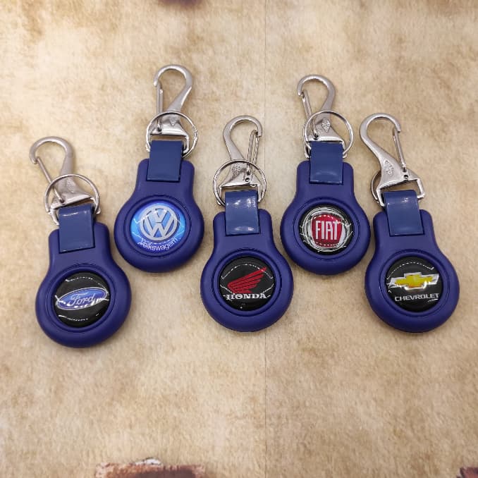 Chaveiro Azul Escuro Automotivo Moto e Fé Modelo Ruby de Todas as Marcas Presente Criativo