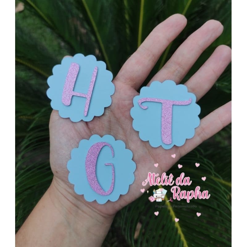Aplique Escalope Letra Personalizado Diversas Cores